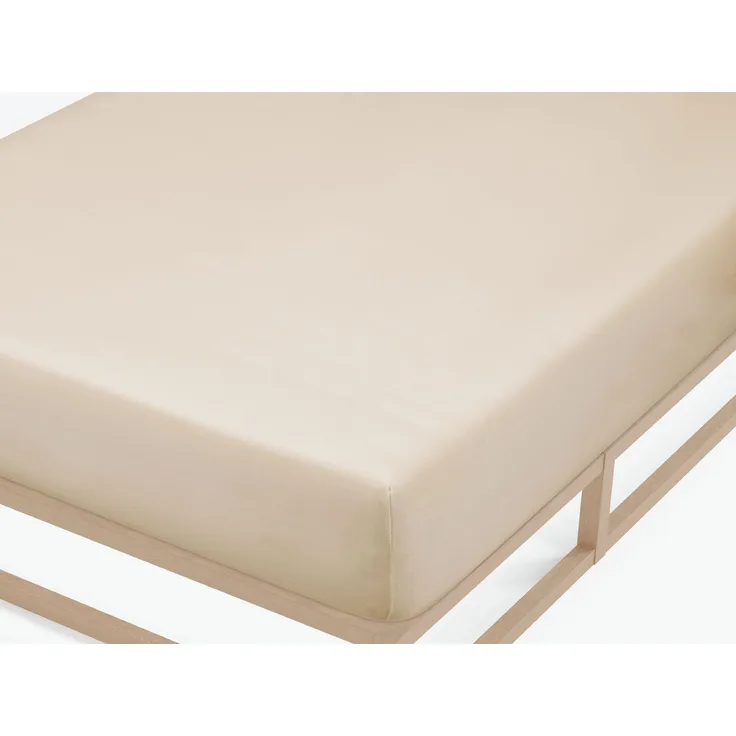 biberna Feinjersey-Spannbetttuch, 100 % Baumwolle, kitt, 1x 180x200 cm - 200x200 cm