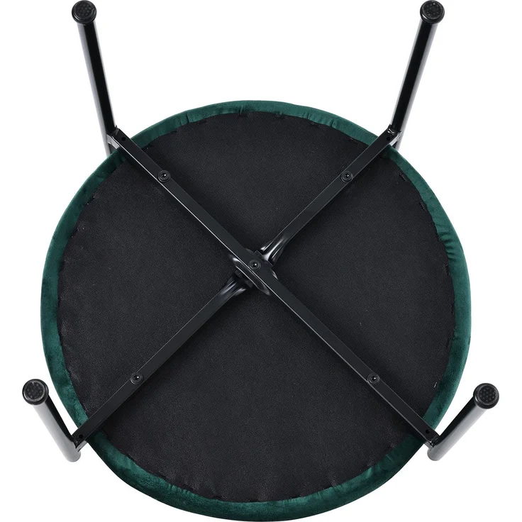 Merax Samt-Esszimmerstuhl (6 St), 6er Set Rattanstuhl Polsterstuhl Rattan-Freizeitstuhl, Wohnzimmerstuhl Samt mit Rückenlehne, Grün – Bild 9