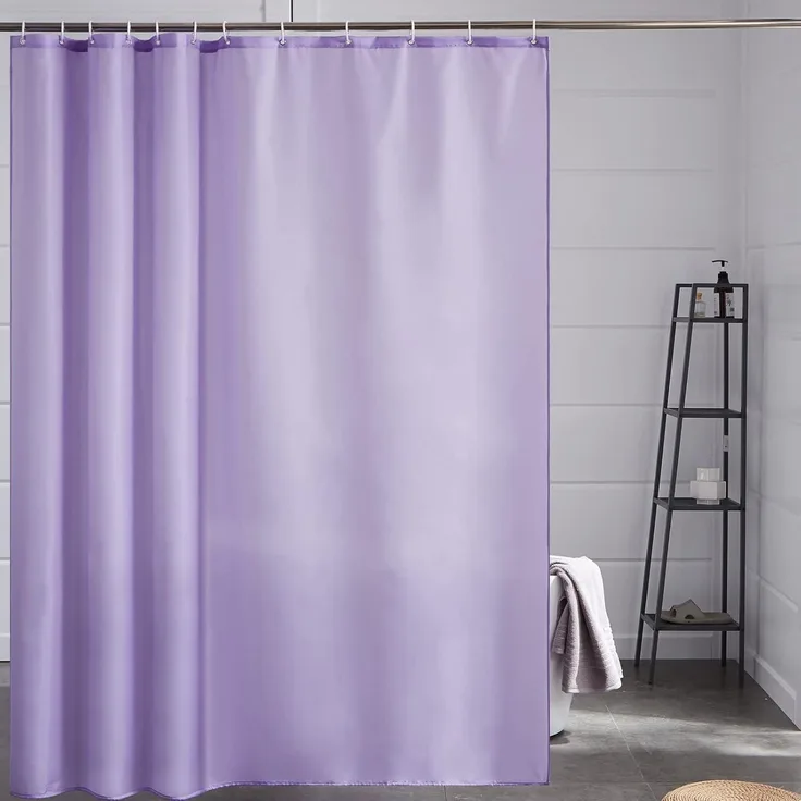Duschvorhang Überlänge Antischimmel H240 x B200 cm (1er Pack) Lila