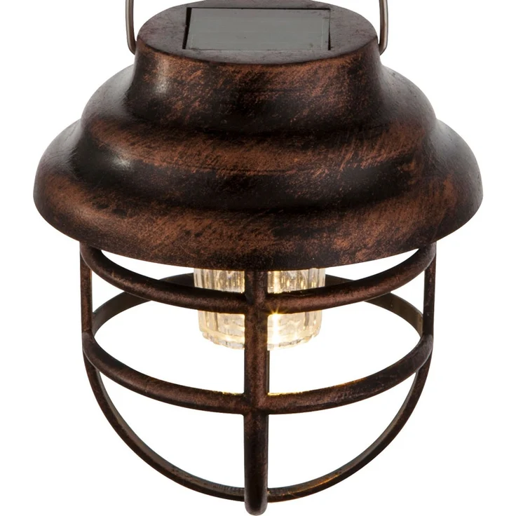 LED Solar Hängeleuchte, rostfarben, H 14 cm – Bild 10