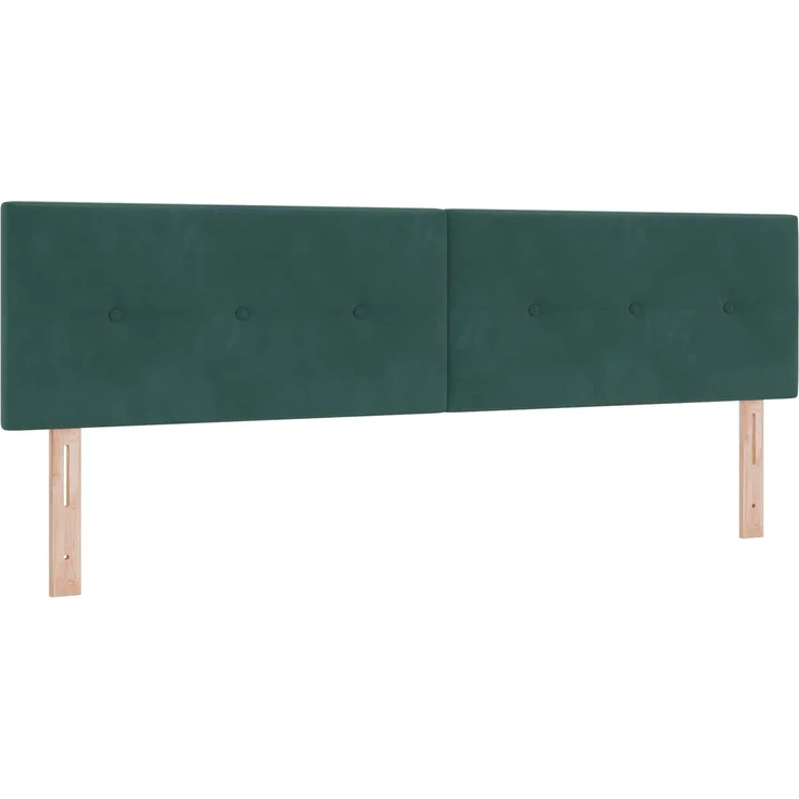 vidaXL LED-Speicherbett mit Matratze Dunkelgrün 180 x 200 cm Samt 3459267 – Bild 5