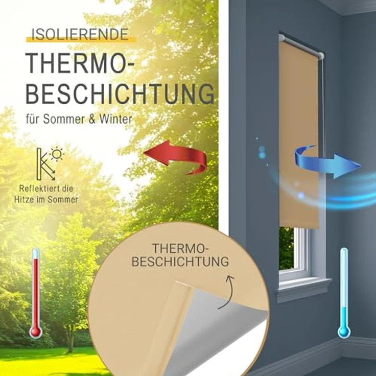 Sol Royal Thermorollo SolReflect T42 für Fenster & Türen Creme, 160 x 40 x 3.1 cm – Bild 7