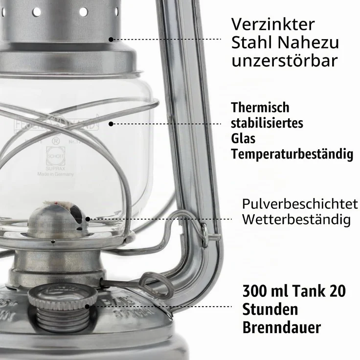 Feuerhand Sturmlaterne 276 Sparkling Iron – Bild 4