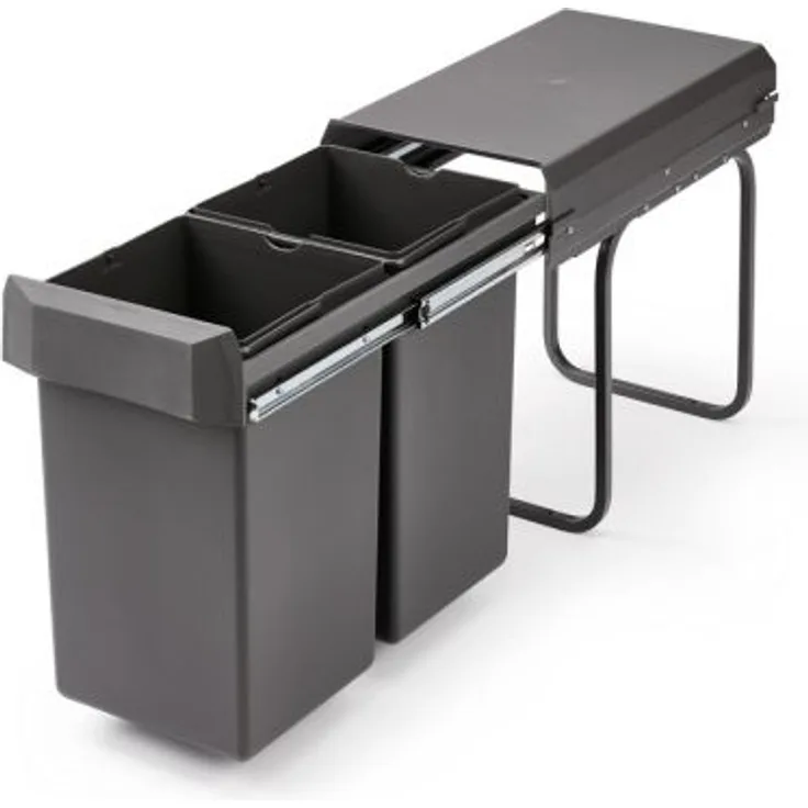 Double deluxe, Abfallsammler für Drehtüren, anthrazit