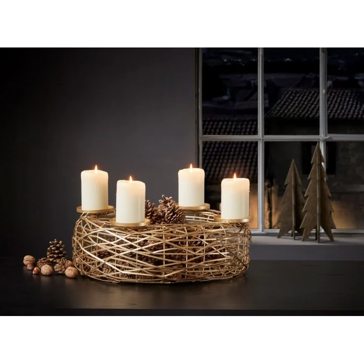 BOSCHENDAL moderner Adventskranz - filigrane Struktur S - 40 cm – Bild 2
