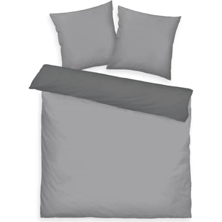 TOM TAILOR HOME Bettwäsche TWO-TONE SOLID COLORS in Gr. 135x200 cm, 155x220 cm oder 200x220 cm, Satin, 3 teilig, new bedroom, Doppelnaht am Kissen – Bild 2