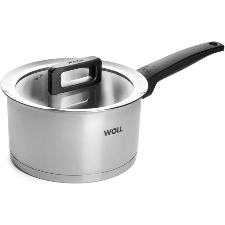 WOLL Stieltopf Concept Premium-Edelstahl 18/10 Ø 18 cm 2,5 L Alu‑Kapselboden Induktion Alle Herdarten bis 200 °C Glasdeckel mit Schüttrand & Messskala Spülmaschinenfest – Bild 4