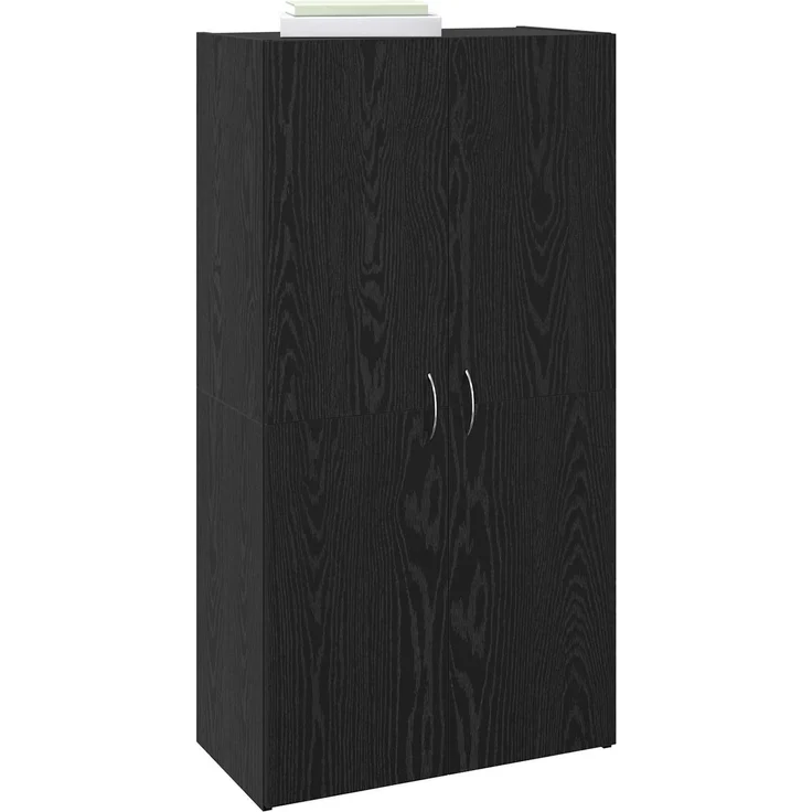 vidaXL Büroschrank Schwarz Eichen-Optik 60 x 32 x 115 cm Holzwerkstoff 879638 – Bild 3