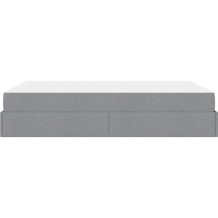 vidaXL Bettgestell mit Matratze mit Matratze 2 pcs Hellgrau Stoff 3399501 – Bild 6