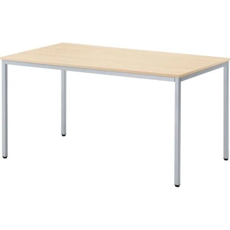 Soennecken Konferenztisch 1.400x800mm Gestell alusilber Platte ahorn