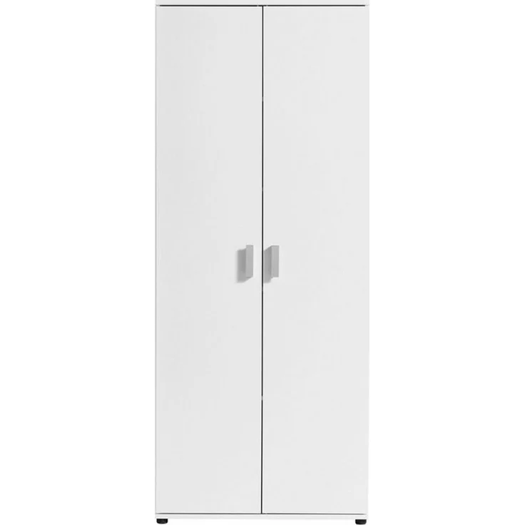 Home Collective Mehrzweckschrank 75 cm breit mit Einlegeböden 75x35x184 cm (BxTxH) Weiß (Vorratsschrank Universalschrank für Haushalt, Flur, Büro, Keller) mit 2 Türen & 4 Einlegeböden – Bild 4