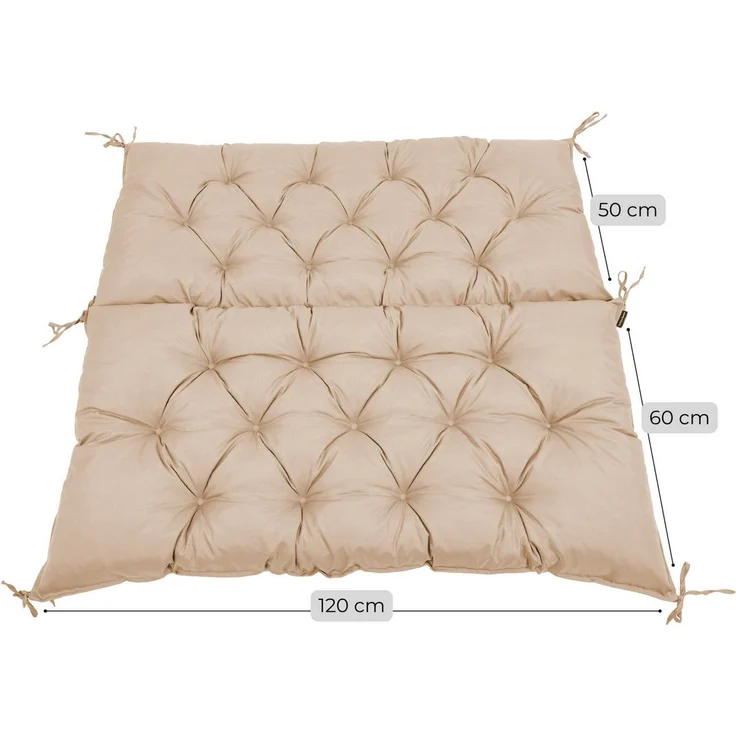 TexDeko Palettenkissen TexDeko-Garden Palettenauflage mit Rückenlehne gesteppt 120x60x50, (Sitzfläche 120x60cm + Rückenlehne 120x50cm) – Bild 3