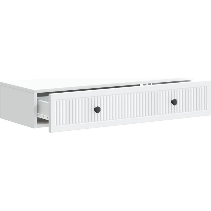 vidaXL Wandmontierter Beistelltisch Weiß 87,5 x 34,5 x 17 cm 897985 – Bild 4
