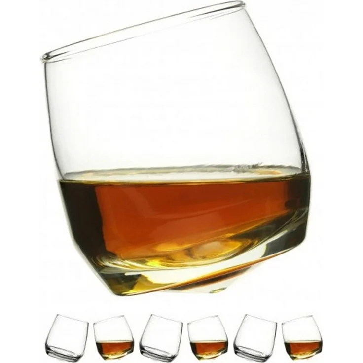 6 x Bar Rocking Whisky Glas Whiskey Trinkglas Gläser - runder Boden 200 ml – Bild 2