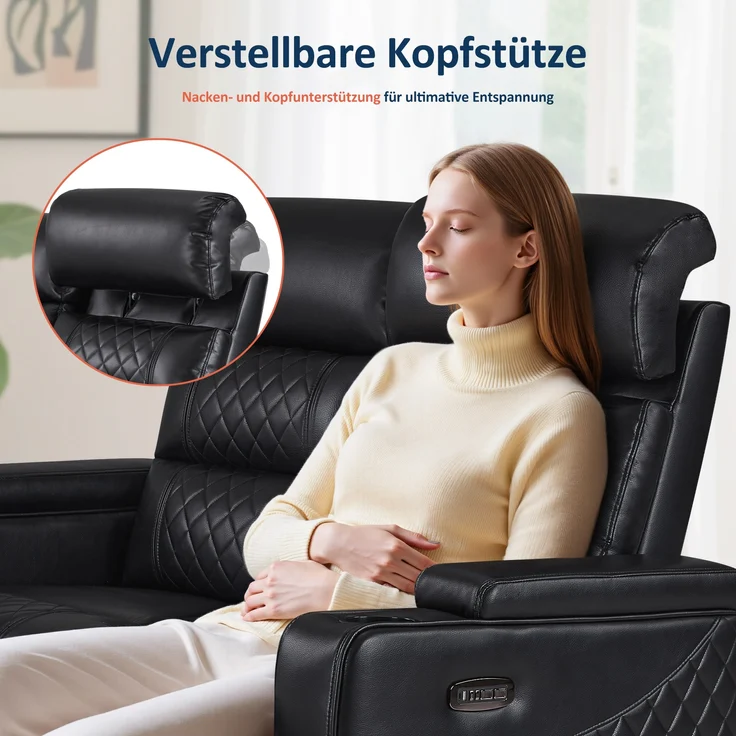 M MCombo 2 Sitzer Sofa mit verstellbare Kopfstütze 7705 – Bild 4