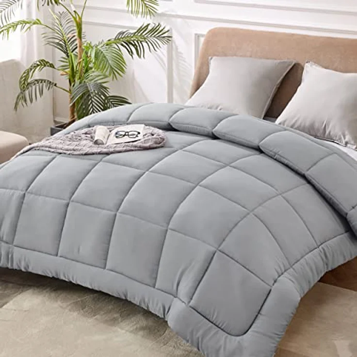 BEDSURE Bettdecke 135x200 Winterdecke 450gsm - Warm Winterdecke 135x200 cm für Winter, 200x135 Waschbar Dicke Winterbettdecke, Grau – Bild 10