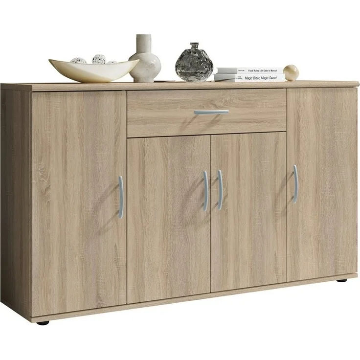 moebel-dich-auf Kommode LILLY 13 (in verschiedenen Farben, 1 Schubkasten + 4 Türen), 117 cm breit