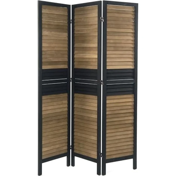 DESIGN DELIGHTS Paravent RAUMTEILER "CHALET", 3-teilig, 170x40 cm, Vintage Paravent – Bild 1