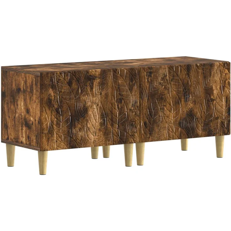 vidaXL 3-teiliges LED TV Regal DELFT Raucheiche Holzwerkstoff 3416764 – Bild 4
