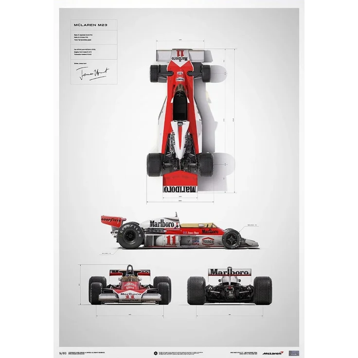Poster Formel 1 Rennfahrer Legenden Rennwagen Ferrari · Williams Racing · Deko Print ohne Rahmen - C / 40x50 cm