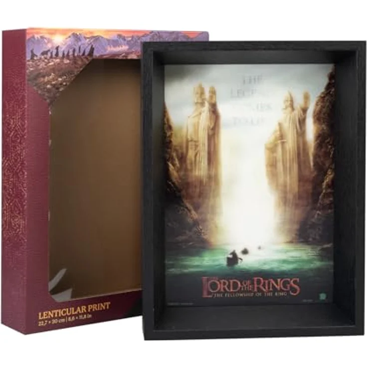 Grupo Erik Der Herr der Ringe Kunstdruck mit 3D Effekt und MDF Rahmen, 22,7 x 30 x 4,5 cm – Bild 3