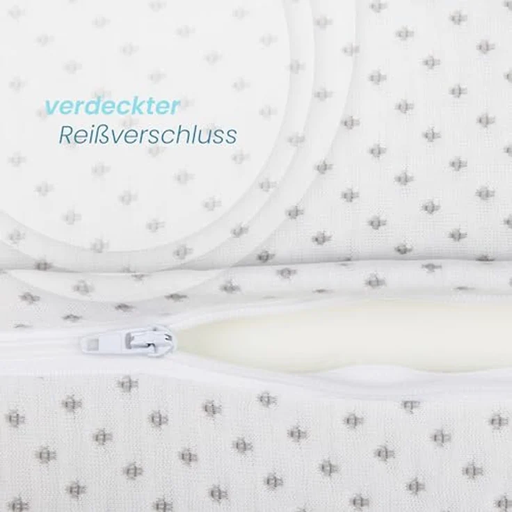 Bestlivings Nackenstützkissen "Silver-Protect" Bezug, Füllung: Polyurethan, Bezug: Polyester, Seitenschläfer, Rückenschläfer, Bauchschläfer, Memory Foam Nackenkissen (Nackenstützkissen 60x30cm) Viscoelastisch – Bild 6