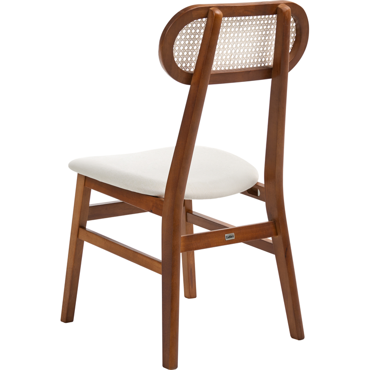 Esszimmerstuhl 2er Set FALLON Holz Braun Hellbeige – Bild 7
