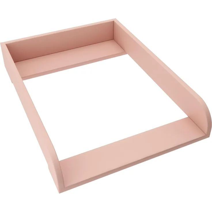 REGALIK Wickelaufsatz für Hemnes 500 IKEA 72x50 cm - Abnehmbar Wickeltischaufsatz für Kommode in Rose - Abgeschlossen mit ABS Material 2mm mit Abgerundeten Frontplatten