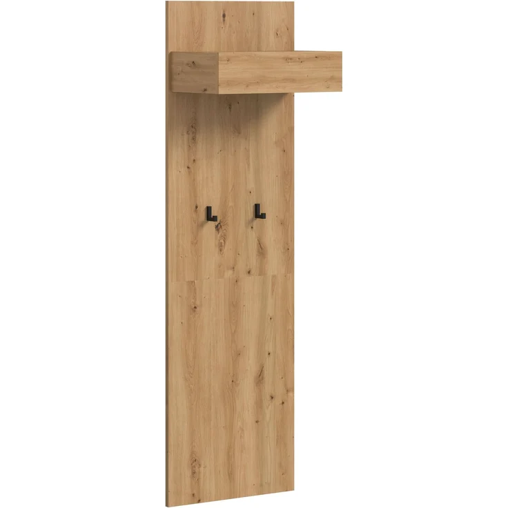 Garderobenpaneel B/H/T: 160x50x6 cm in Artisan Oak Nachbildung – Bild 1