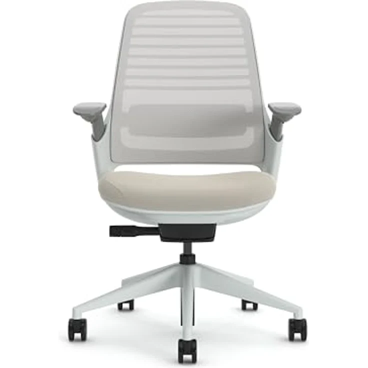 Steelcase Series 1 Ergonomischer Bürostuhl mit LiveBack Lumbalstütze und 4D-Armlehnen Beige – Bild 4