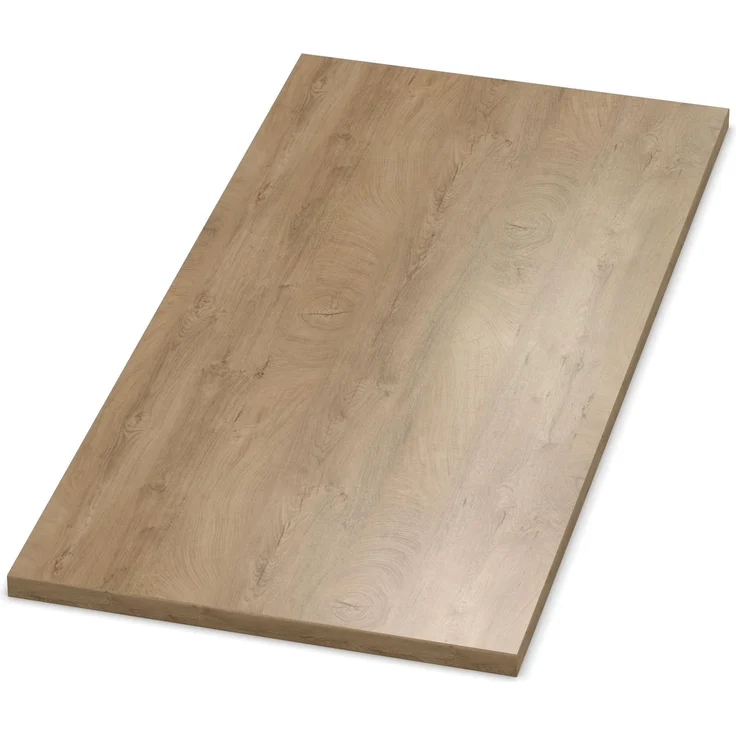 AUPROTEC Tischplatte 19mm Eiche ENDgrain Classic 150x80 cm I Spanplatte mit 1mm ABS Kante & PU-Verleimung I melaminharzbeschichtet I elegant & wasserabweisend