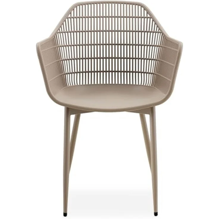 IDIMEX Garten-Essgruppe MARGHERITA, Gartenmöbelset für 4 Personen, wetterfester Materialmix Champagner – Bild 4