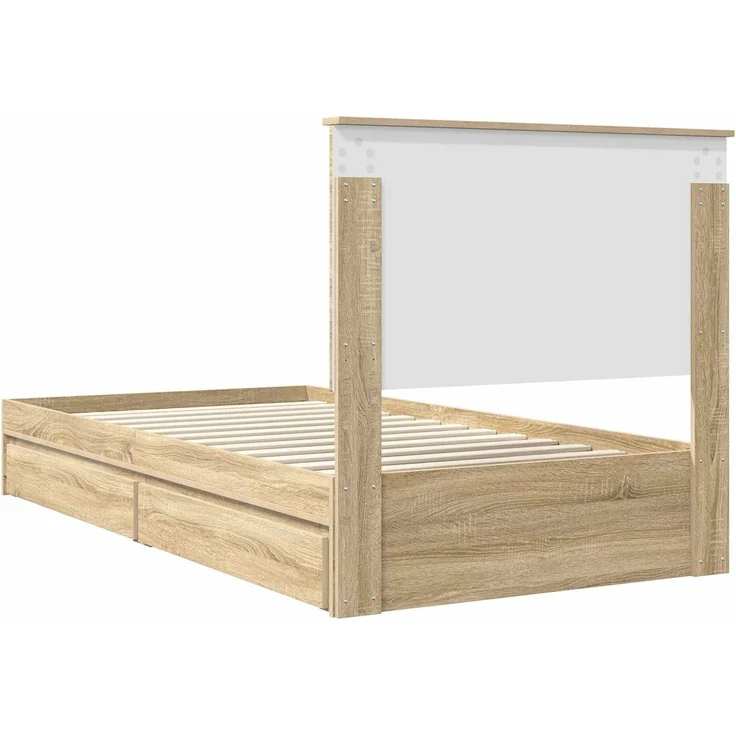 vidaXL Aufbewahrungsbett Sonoma-Eiche 100 x 200 cm Holzwerkstoff 3411238 – Bild 9