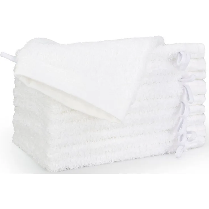 Möve Waschhandschuh Superwuschel, Walkfrottier (Set, 10-St), Waschhandschuh Set mit Bordüre, 100% Premium Cotton Baumwolle