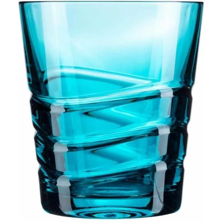 Becher Kristall Wave azur (8,5 cm)