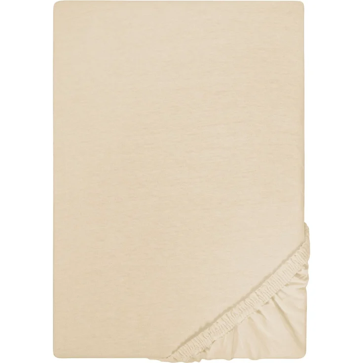 Biberna Jersey-Spannbetttuch, 100 % Baumwolle, Kitt, 1x 90x190 cm - 100x200 cm – Bild 5