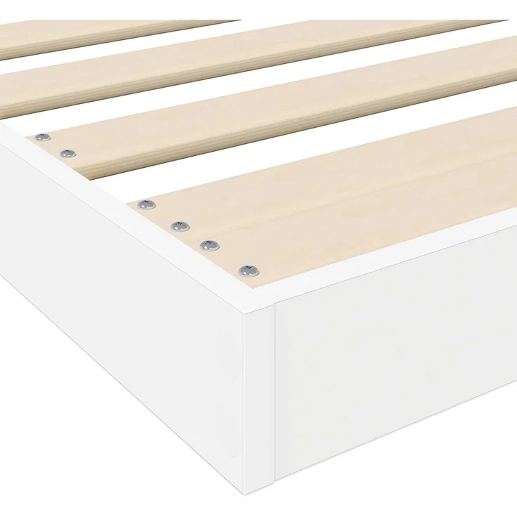 vidaXL Bodenbettrahmen, Holz Weiß, 76,5x200 cm – Bild 9