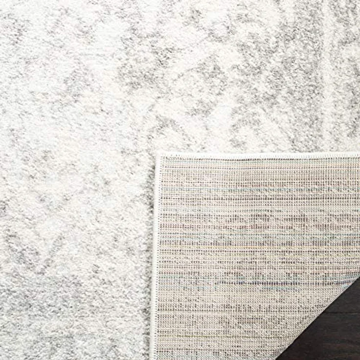 Safavieh Teppich 183x274 cm - Adirondack Collection - Transitional Design, Elfenbein & Silber, Pflegeleichte Synthetikmischung, Ideal für Wohnzimmer, Schlafzimmer, Büro | 1 cm Flor, Teppich für den Innenbereich, langlebig, kinder- und haustierfreundl... – Bild 5