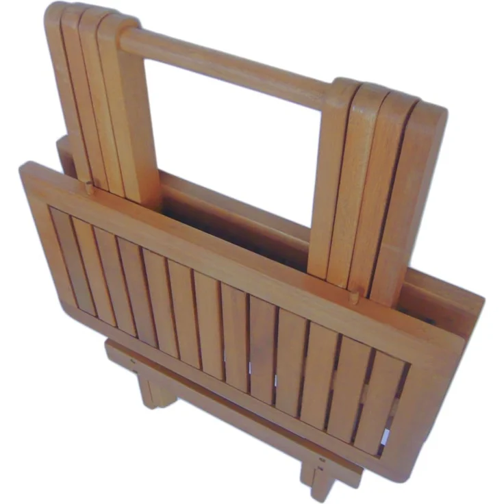 Gartentisch TOBI klappbar - Akazie, Braun, 50x50x50cm | Garten Klapptisch Beistelltisch Wetterfest Outdoor Tisch – Bild 3