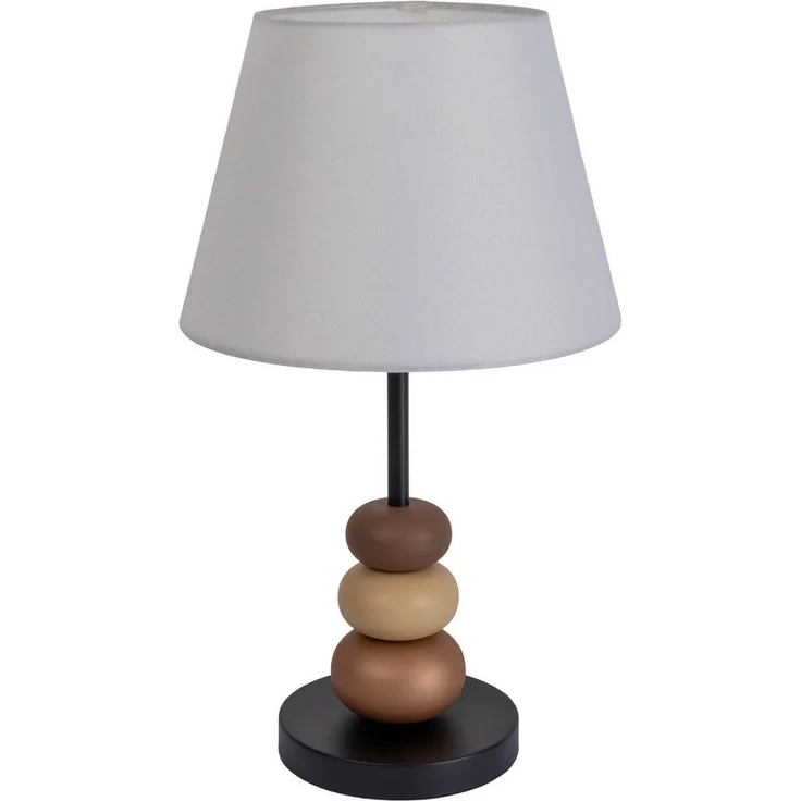 näve Tischleuchte Elina, ohne Leuchtmittel, H: 50cm, Textilschirm weiß, E27 max. 40W, Zuleitung 150cm schwarz – Bild 3