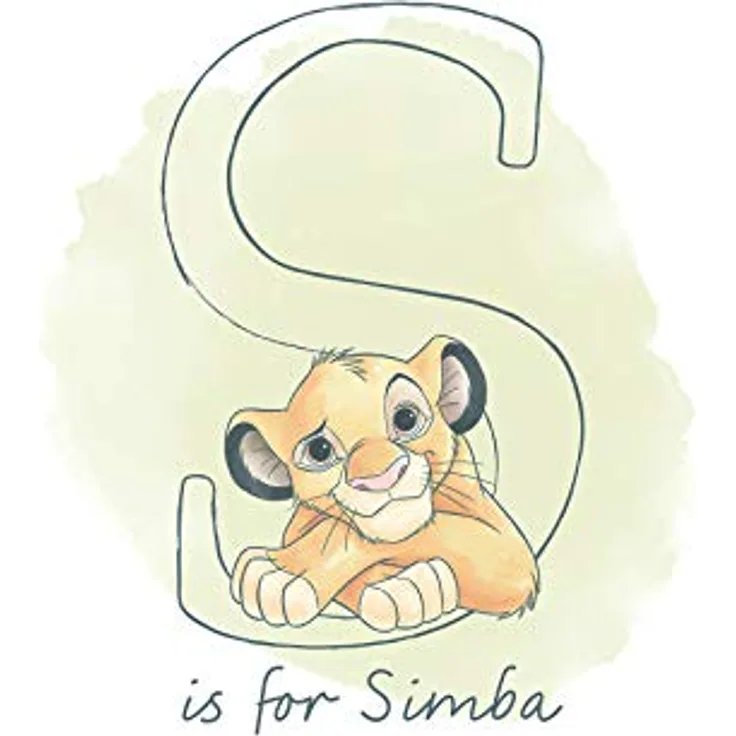 Komar Disney Wandbild S like Simba, Kinderzimmer Dekoration, 50x70cm, hochwertiger Kunstdruck, König der Löwen, ohne Rahmen, WB051-50x70