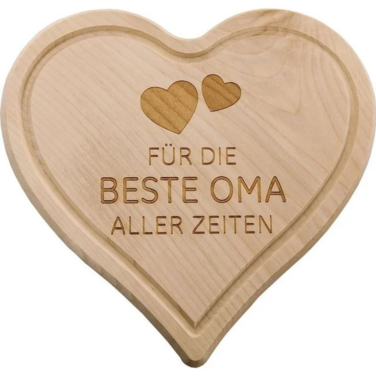 Spruchreif® Frühstücksbrett Frühstücksbrettchen aus Holz · Geschenk für Familie · Herzbrettchen – Bild 2