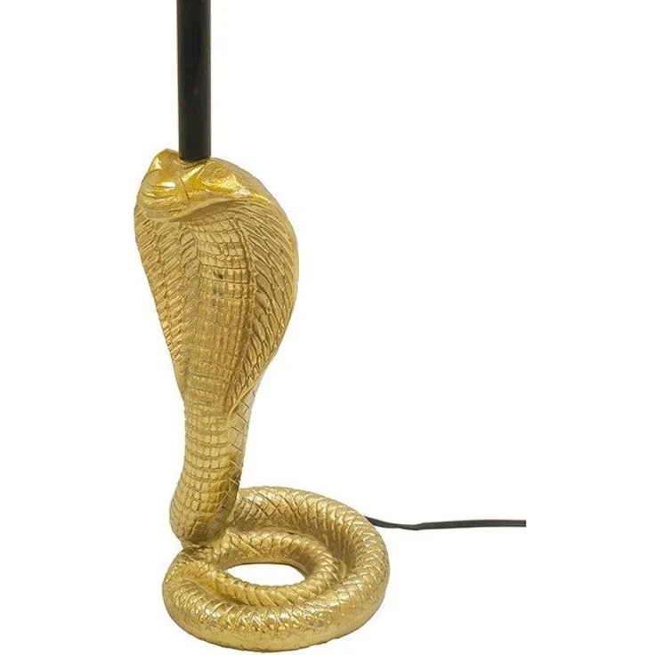 riess-ambiente Tischleuchte COBRA 65cm gold/schwarz – Schlangenskulptur, Stoffschirm, Accessoire, Ein-/Ausschalter, ohne Leuchtmittel, dekorative Leuchte für Wohn- und Schlafzimmer – ideal für edle Räume – Bild 3