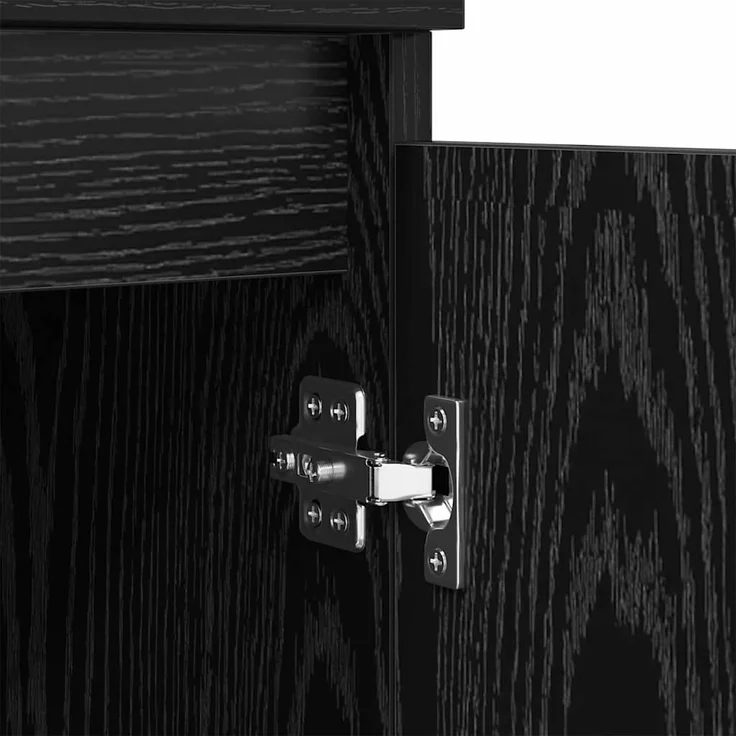 vidaXL Sideboards 2 pcs Schwarz Eichen-Optik 60 x 35 x 70 cm 3415601 – Bild 9