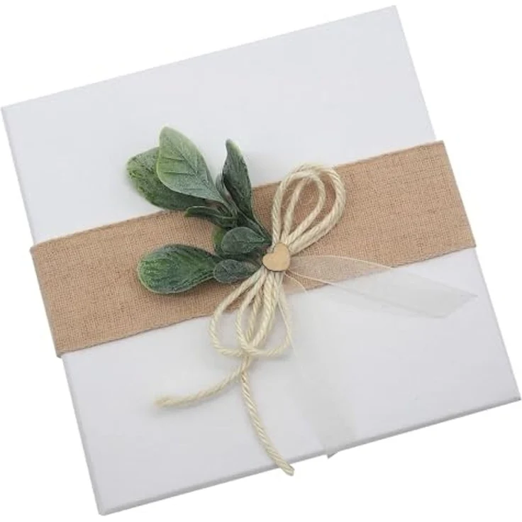 ZauberDeko Geschenkbox Geldgeschenk Verpacken MIT NAME Geschenk Hochzeit Herz Weiß Eukalyptus – Bild 4