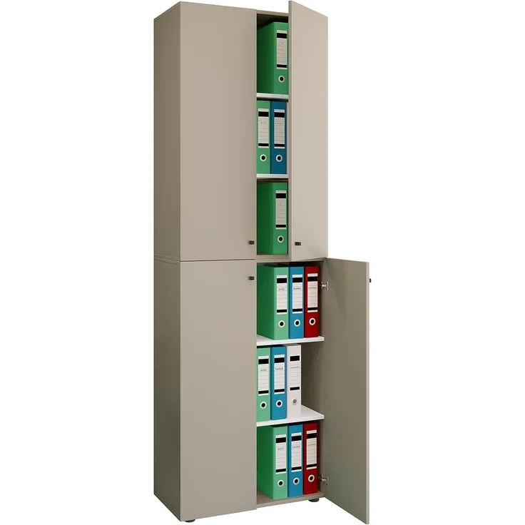 VCM Büroschrank Ulas 919112 Grau H. 220 x B. 70 x T. 40cm
