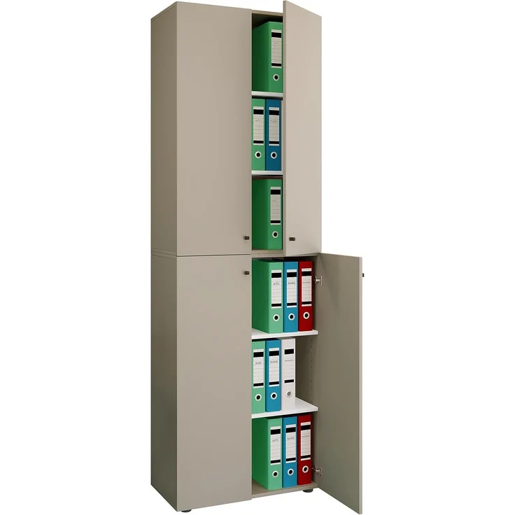 VCM Büroschrank Ulas 919112 Grau H. 220 x B. 70 x T. 40cm
