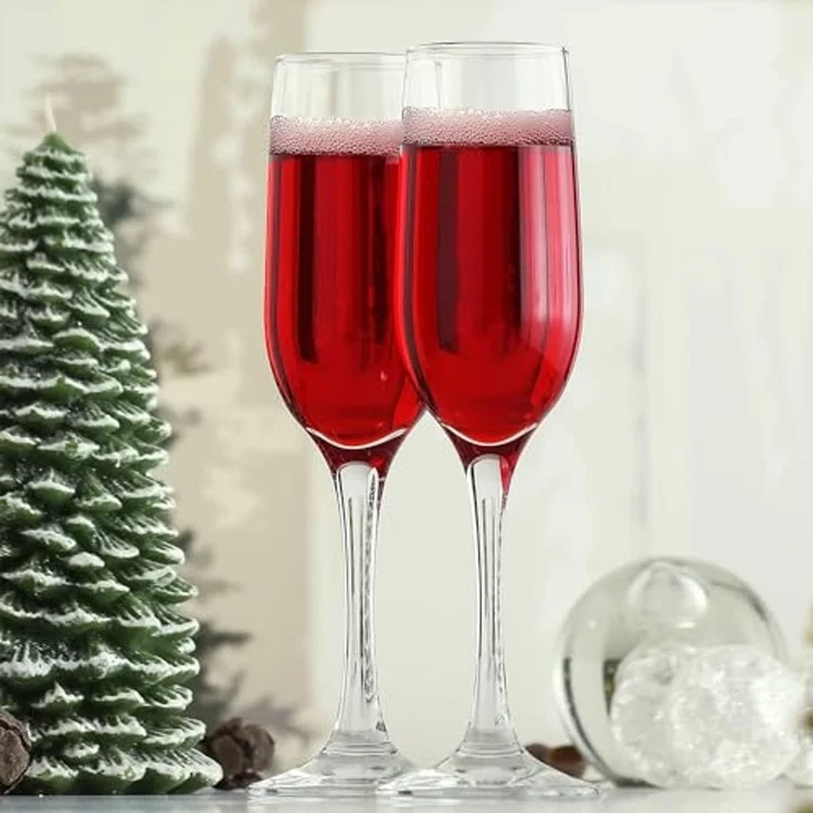 LAV Gläser-Set Empire Champagnerflöten, 6-tlg, Glas, 6er Set, 220ml, ideal für Sekt, Champagner und prickelnde Getränke. – Bild 4