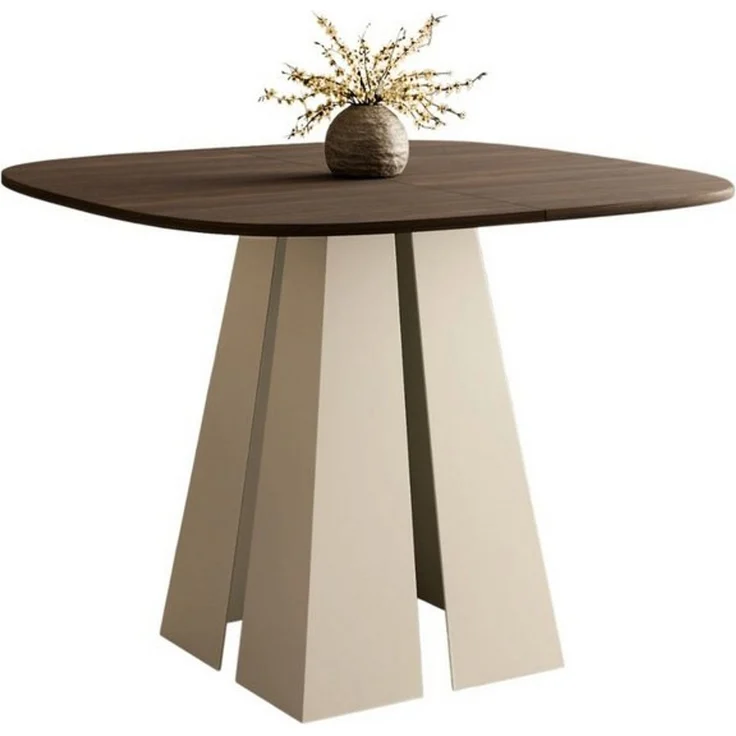 Compleo Esstisch Ø: 100cm oder 120 cm, Minimalistischer Tisch im Japandi-Stil TRENDI, Wohntrend, Metallbasis, TOP SELLLER, MADE IN EU – Bild 4