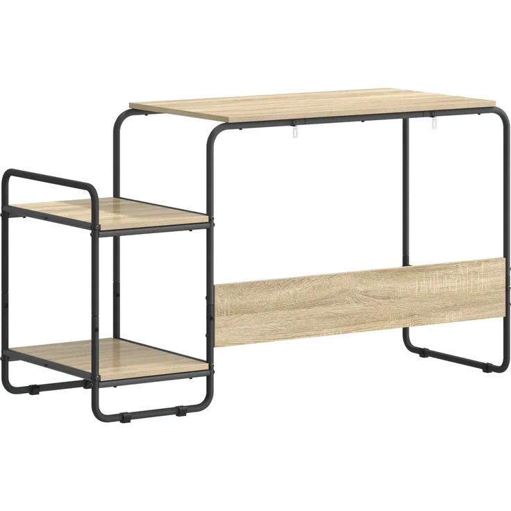 vidaXL Schreibtisch mit Stauraum Sonoma-Eiche 131,5 x 50 x 75,5 cm 8008051 – Bild 5